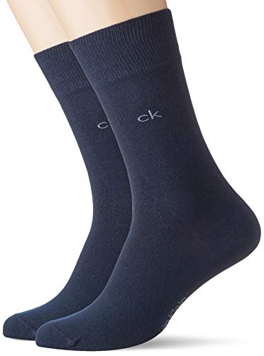 Calvin Klein Socks Herren Sneakersocken ECP275, 2er Pack, Schwarz, 43/46 Calcetines, Azul Marino, 43-46 2 para Hombre