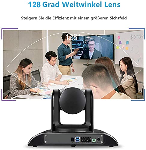 Cámara de Conferencia Tenveo-VHD3U 1080P Full HD PTZ, cámara Web, Zoom óptico 3X para Skype/Zoom con micrófono Bluetooth, Soporte para Montaje en Pared/trípode/Techo de Escritorio