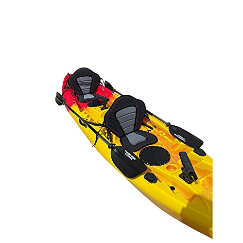 Cambridge Kayaks ES, Sun Fish TÁNDEM SÓLO 2 + 1 Rojo con Amarillo, RIGIDO