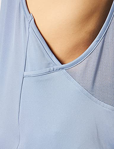 Camiseta de tirantes de malla para mujer Under Armour Hg, Mujer, 1316124-420, Washed Blue/Metallic Silver, Small