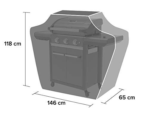 Campingaz BBQ ACCY Cover Funda para Barbacoa L, Resistente al Agua y a la Intemperie, cordón de fijación 3 Series Classic Grills, protección Solar, Polvo y Lluvia, Negro