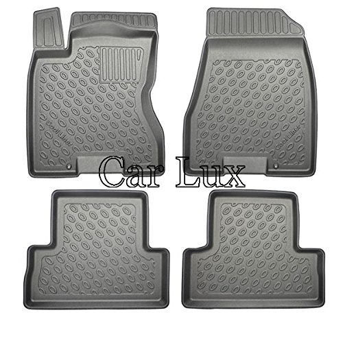 Car Lux AR04356 - Alfombras Alfombrillas de Goma Exclusiv Tipo cubeta 3D para X-Trail T31