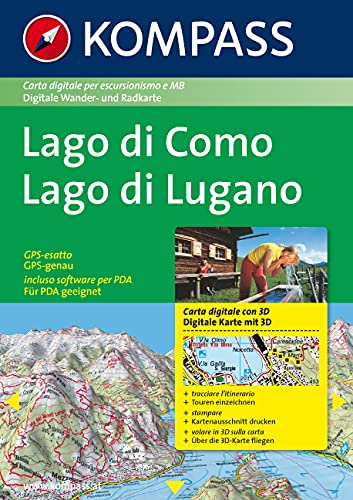 Carta digitale Italia n. 4091. Lago di Como, lago di Lugano digital map. Con 3 DVD-ROM