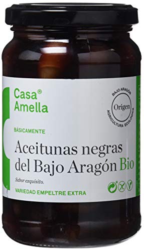 Casa Amella, Aceituna Negra de Aragón Ecológica - Pack de 12 x 220gr