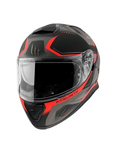 CASCO MT FF102SV THUNDER 3 SV TURBINE C5 ROJO MATE S