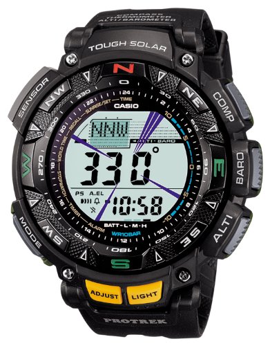 Casio Pro Trek - Reloj (Reloj de pulsera, Unisex, Negro, Resina, Negro, Alrededor)