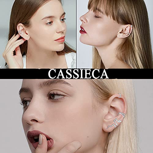 CASSIECA 20Pcs Clips de Oreja Puño de Oreja Clip sin Perforación Pendientes de Cartílago para Hombres y Mujeres No Piercing Pendientes Aro de Oreja sin Perforación Puños de Oreja Clips de Cartílago