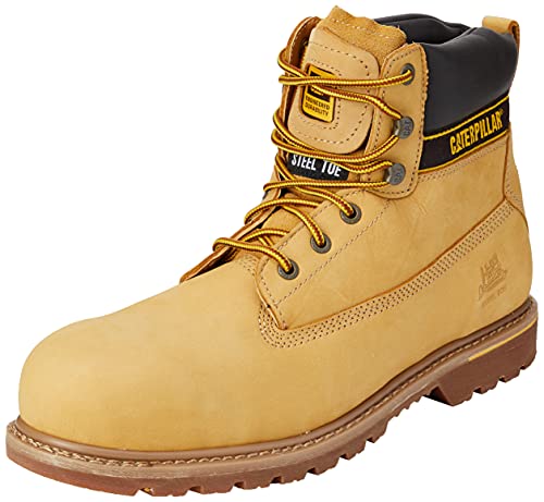 Cat Footwear Holton, Botas de Trabajo para Hombre, Marrón (Honey), 43 EU