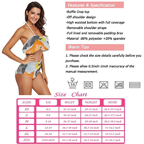 CaTaKu Animal Crow Fox - Bikini de acuarela para verano, traje de baño de playa, trajes de baño para adolescentes y mujeres -  Multi -  Medium