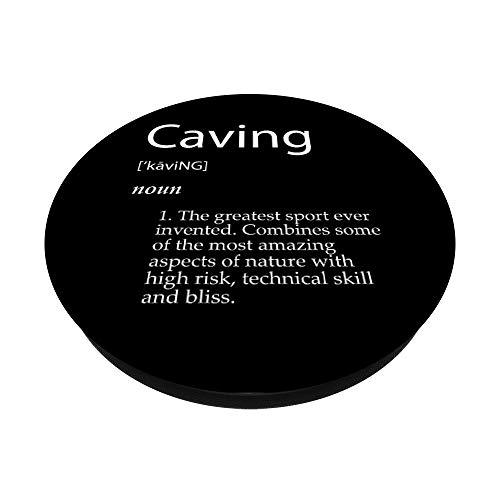 Caving Definition Spelunking Equipment Cave Explorer Caving PopSockets PopGrip: Agarre intercambiable para Teléfonos y Tabletas