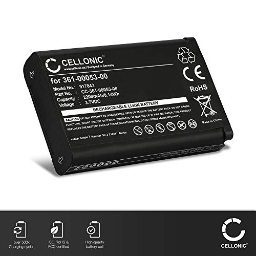 CELLONIC 2X Batería Compatible con Garmin Alpha 100 / Montana 600, 600T, 610, 680, 680t, 650, 650t / Monterra/VIRB Elite 1.4, 010-11599-00,010-11654-03,361-00053-00 2200mAh Pila Repuesto bateria