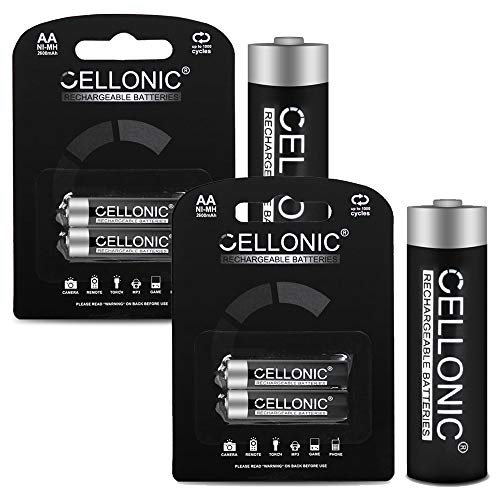 CELLONIC® Batería de Repuesto 010-11874-00 361-00071-00 Compatible con Garmin Oregon Dakota Montana Monterra Astro GPSMAP eTrex Touch Approach, 4X 2600mAh Accu GPS Pila sustitución Battery