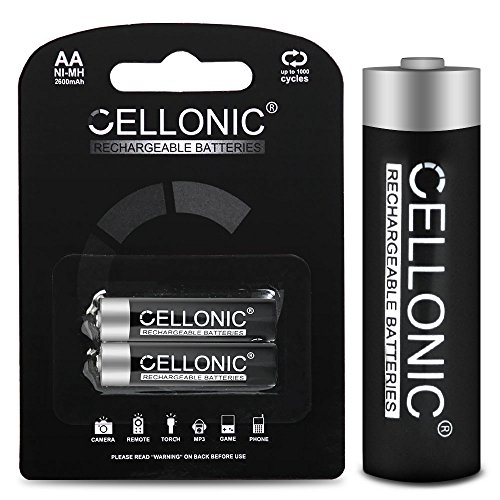 CELLONIC® Batería de Repuesto Compatible con Garmin Oregon, Dakota, Montana, Monterra, Astro, GPSMAP, eTrex, eTrex Touch, Approach, 2X 2600mAh Accu GPS Pila sustitución Battery