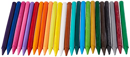 Ceras de Colores Plasti Alpino PA000024- Estuche de Ceras para Niños de 24 Unidades - Lápices de Cera para Manualidades y Uso Escolar - No Manchan, Más Resistentes