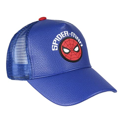 Cerdá 8427934353163 Gorra Premium Spiderman, Azul, 53 Unisex niños