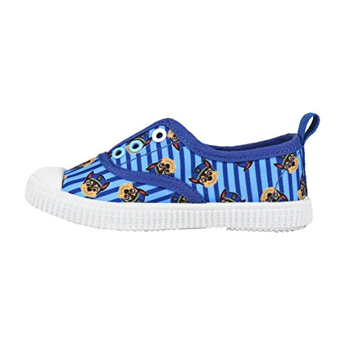 Cerdá Zapatilla Loneta Baja La Patrulla Canina Chase, Altas Niño, Azul Azul C04, 27