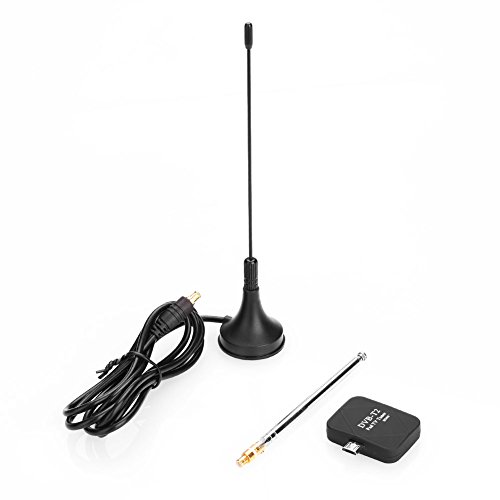 Cewaal USB DVB-T2 HDTV TV en Directo EPG Receptor palillo de la Antena para Android Compacto Negro