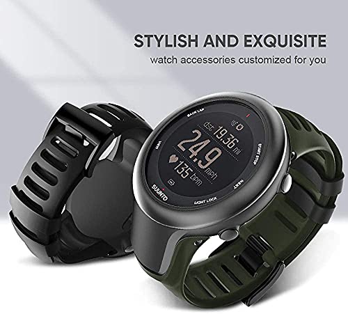 Chainfo Compatible con Suunto Ambit3 Peak/Ambit 2 / Ambit 1 Correa de Reloj, Banda de Reemplazo Silicona Suave Sports Pulsera (3-Pack I)