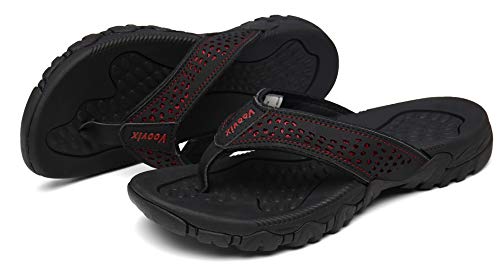 Chanclas Hombre Verano Zapatillas Flip Flops Sandal Zapatos de Playa y Piscina Negro43