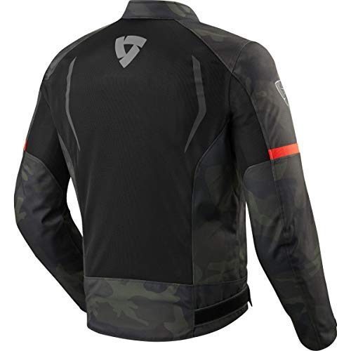 CHAQUETA DE VERANO REVIT TORQUE NEGRO-VERDE MILITAR TALLA XL