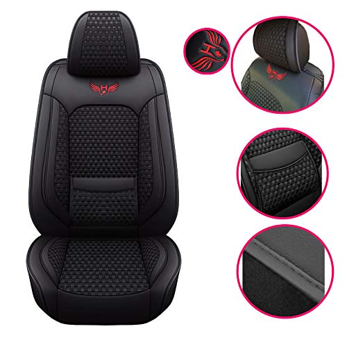 Chifeng Juego de 5 fundas universales para asientos de coche, de fibra sintética, color negro, accesorios para Ford Focus, Kuga, Mondeo.