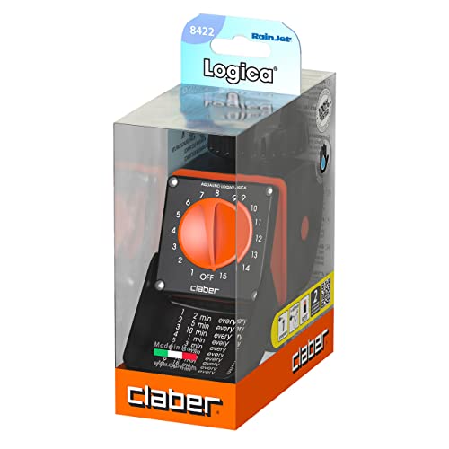 Claber 8422 Aquauno Logica Computer Digitale, Negro/Naranja, 1864N8422