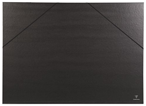 Clairefontaine 44500C - Un carton à dessin fermeture élastiques 52x72 cm, Noir