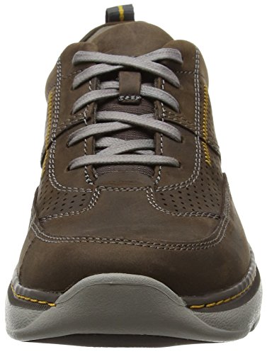 Clarks Charton Mix, Zapatos de Cordones Derby Hombre, Marrón (Dark Brown Lea), 43 EU