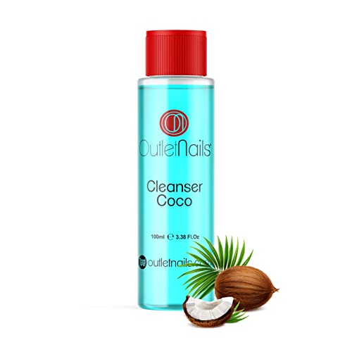 Cleaner para Gel 100ml Azul - Aroma Coco - Eliminar la capa pegajosa de geles UV/Esmaltes permanentes/Esmaltado Permanente/Cleanser para uñas de gel