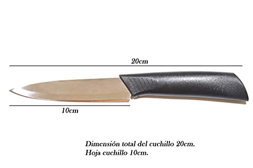 Cloober - Juego de cuchillos de cocina con funda individual, tamaño perfecto para verdura y frutas, fácil transporte fuera de casa, camping, playa, caravanas, etc.