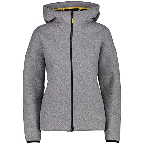 CMP Bonded Wooltech Jacket Hooded, Woman, humo, color negro, talla 46