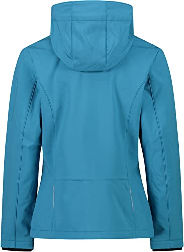 CMP Windproof and Waterproof Softshell Jacket WP 7,000 Chaqueta Shell, Lake, 42 para Mujer