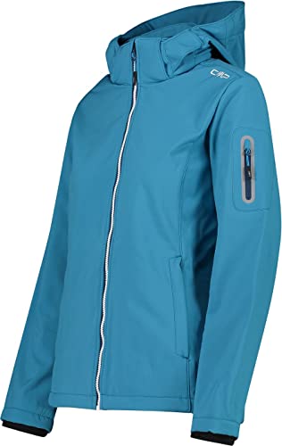 CMP Windproof and Waterproof Softshell Jacket WP 7,000 Chaqueta Shell, Lake, 42 para Mujer