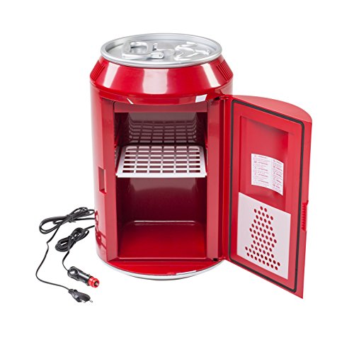 Coca-Cola Mini Nevera Cool Can 10 en Lata óptica para Enfriar y Calentar Bebidas y Alimentos, 12/230V - 9 L, Rojo