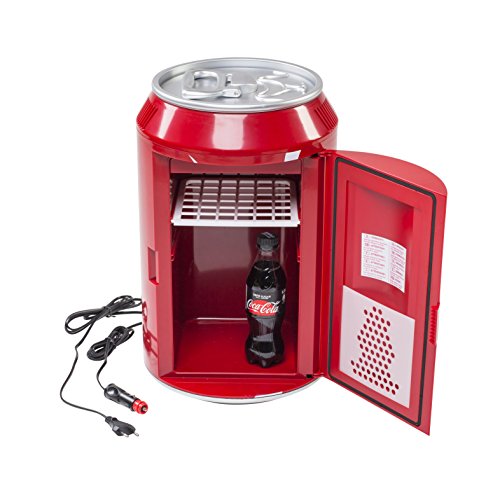 Coca-Cola Mini Nevera Cool Can 10 en Lata óptica para Enfriar y Calentar Bebidas y Alimentos, 12/230V - 9 L, Rojo