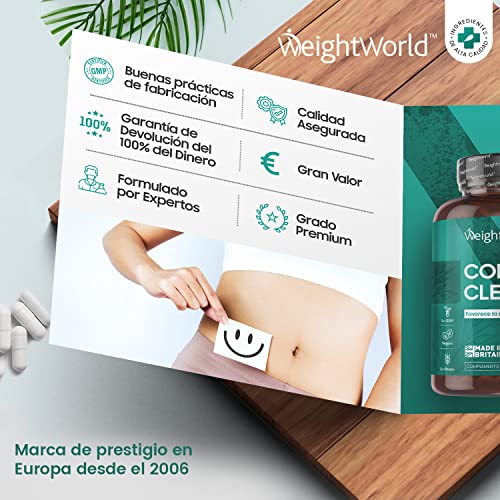 Colon Cleanse, 60 Cápsulas de Limpieza de Colon Natural | Enriquecido con Prebióticos y Probióticos Lactobacillus y Bifidobacterias, Con Jengibre y Minerales como Calcio, Magnesio, Selenio y Potasio