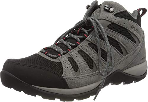 Columbia Men's Redmond V2 Mid Wp Walking Shoe, Black/Rocket, Numeric_8 Wide