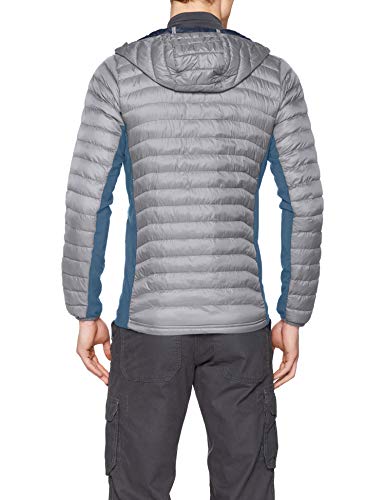 Columbia Powder Pass Chaqueta Híbrida De Plumón Con Capucha, Hombre, Columbia Grey Heather, Mountain, S