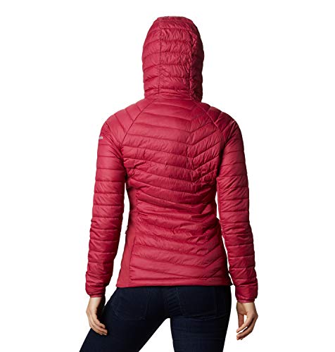 Columbia Powder Pass Chaqueta Híbrida De Plumón Con Capucha, Mujer, Red Orchid, M