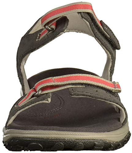 Columbia Santiam™, Sandalias Mujer, Negro (Shark, Sunset Red), 40 EU