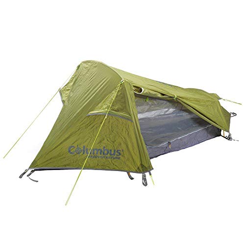 COLUMBUS Tienda de Campaña Tajo 2.1, para 2 Personas. Tienda Refugio Impermeable con Mosquitera para Senderismo, Trekking, o Cualquier Otra Aventura o Actividad al Aire Libre.