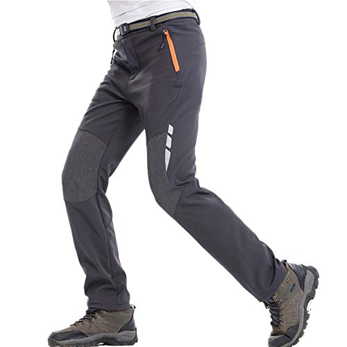 Comcrib Pantalones de Senderismo para Hombre Pantalones Impermeables Pantalones de Montaña Gruesos Resistentes al Viento