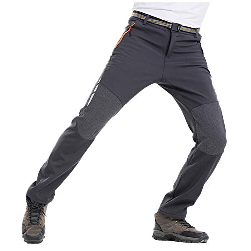 Comcrib Pantalones de Senderismo para Hombre Pantalones Impermeables Pantalones de Montaña Gruesos Resistentes al Viento