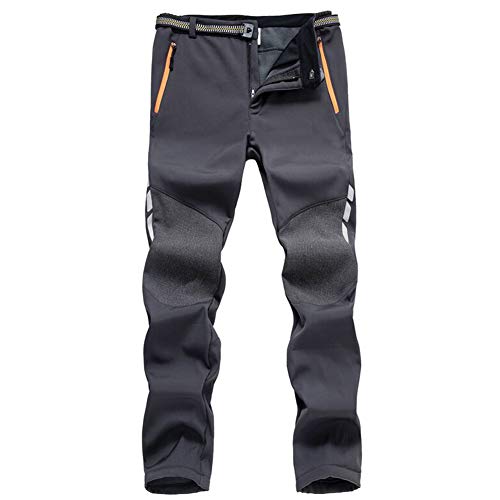 Comcrib Pantalones de Senderismo para Hombre Pantalones Impermeables Pantalones de Montaña Gruesos Resistentes al Viento