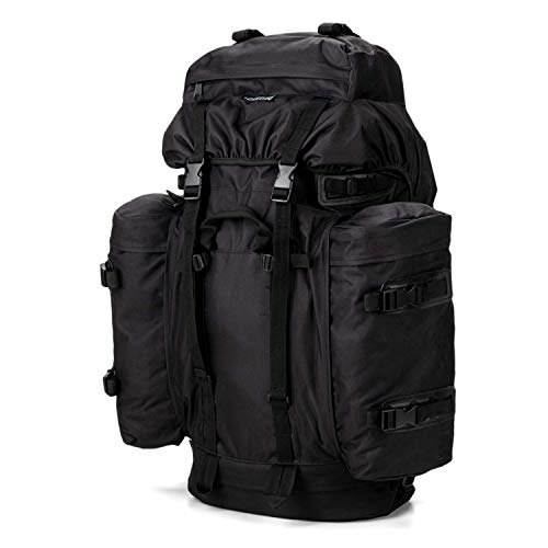 Commando Industries Army Mountain - Mochila de senderismo (100 L), Negro , 100 litros