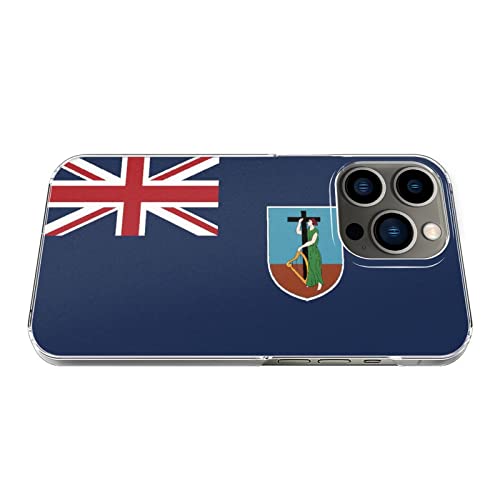 Compatible con iPhone 13 Pro MAX, Funda rígida con patrón de Bandera de Montserrat, Funda Protectora Duradera