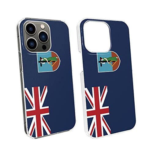 Compatible con iPhone 13 Pro MAX, Funda rígida con patrón de Bandera de Montserrat, Funda Protectora Duradera