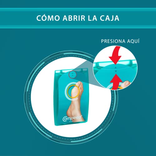 COMPEED Juanetes - 5 Apósitos Hidrocoloides - Tratamiento de pies para la eliminación natural de juanetes, Tamaño del apósito 4,7 x 6,8 centímetros