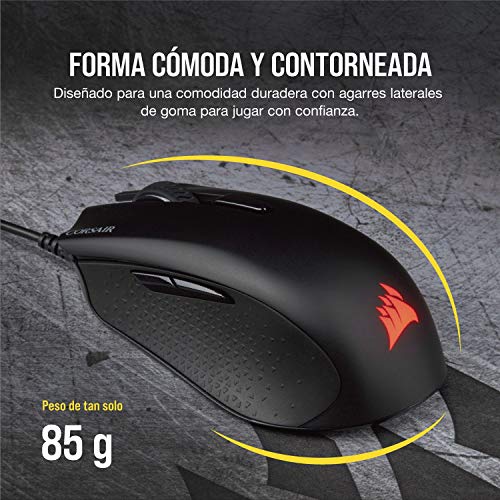 Corsair Harpoon RGB PRO, Óptico Ratón Para Juegos, USB, Tamaño Único, Negro