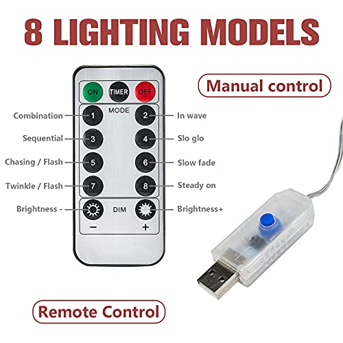 Cortina de luces LED, 3 x 3 m, 300 ledes, USB, cadena de luces con 8 modelos de luz, IP44, resistente al agua, decoración, blanco cálido, cadena de luces de cobre, cortina interior para habitaciones